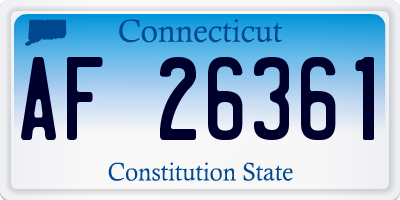 CT license plate AF26361