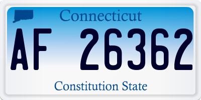 CT license plate AF26362