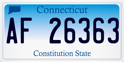 CT license plate AF26363