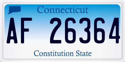 CT license plate AF26364