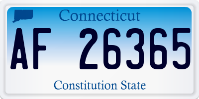 CT license plate AF26365