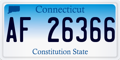 CT license plate AF26366