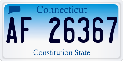 CT license plate AF26367