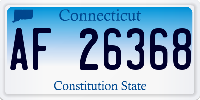 CT license plate AF26368