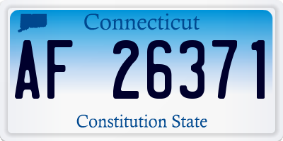 CT license plate AF26371