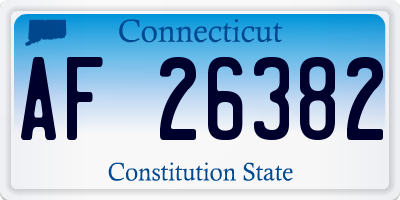 CT license plate AF26382