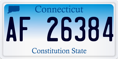 CT license plate AF26384