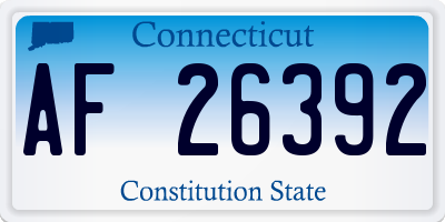 CT license plate AF26392