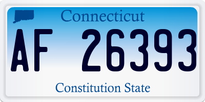 CT license plate AF26393