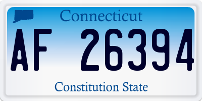 CT license plate AF26394