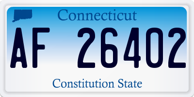 CT license plate AF26402