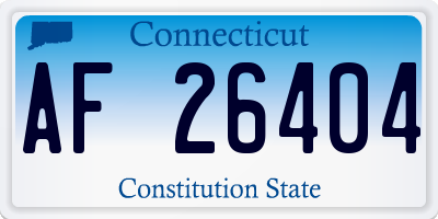 CT license plate AF26404