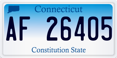 CT license plate AF26405