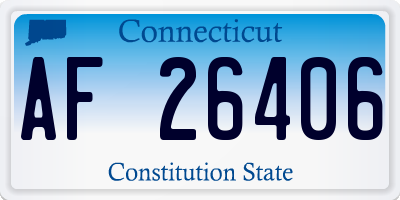 CT license plate AF26406