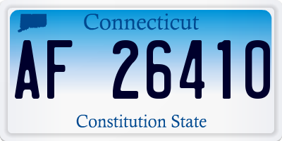 CT license plate AF26410