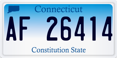 CT license plate AF26414