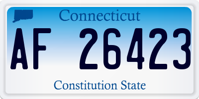 CT license plate AF26423