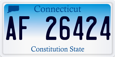 CT license plate AF26424
