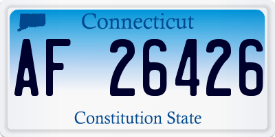 CT license plate AF26426
