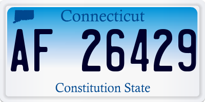 CT license plate AF26429