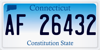 CT license plate AF26432