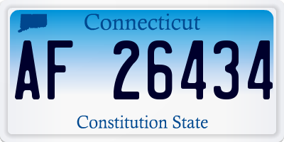 CT license plate AF26434