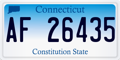 CT license plate AF26435
