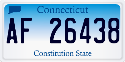 CT license plate AF26438