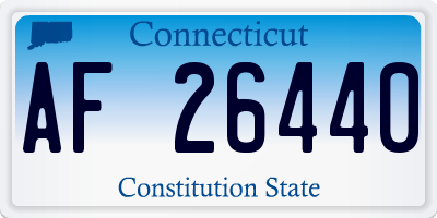 CT license plate AF26440