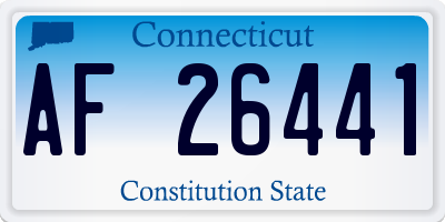 CT license plate AF26441