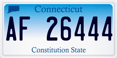 CT license plate AF26444