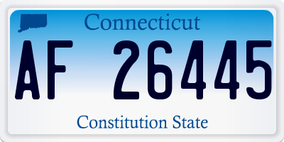 CT license plate AF26445