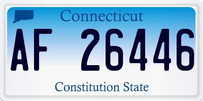 CT license plate AF26446