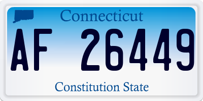 CT license plate AF26449