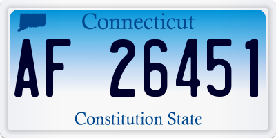 CT license plate AF26451