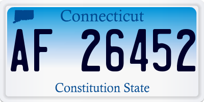 CT license plate AF26452