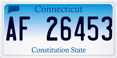 CT license plate AF26453