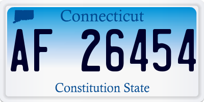 CT license plate AF26454