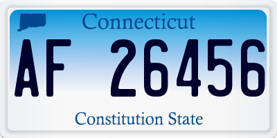 CT license plate AF26456