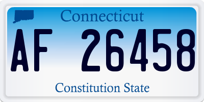 CT license plate AF26458