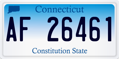 CT license plate AF26461