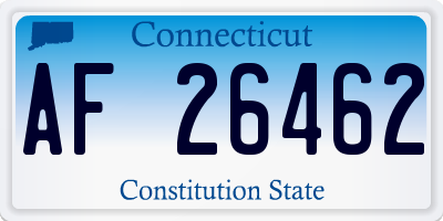 CT license plate AF26462
