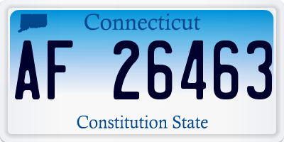 CT license plate AF26463