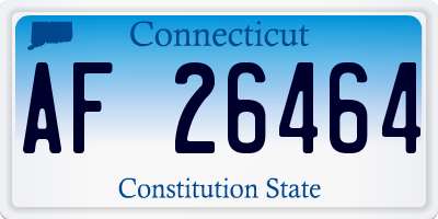 CT license plate AF26464