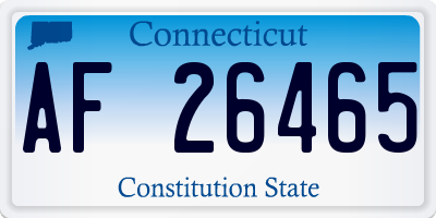 CT license plate AF26465