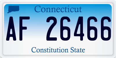 CT license plate AF26466