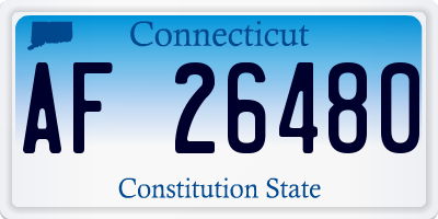 CT license plate AF26480