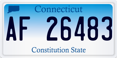 CT license plate AF26483