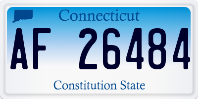 CT license plate AF26484