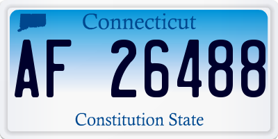 CT license plate AF26488